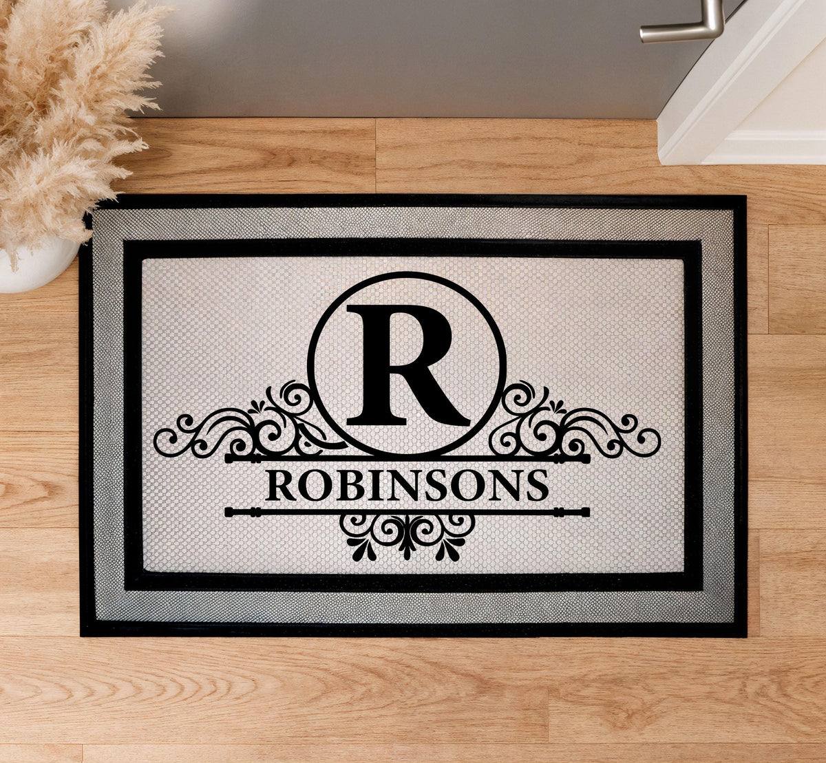 Personalized Family Name Doormat, Monogram Welcome Rug, Heavy-Duty Outdoor Entryway Mat