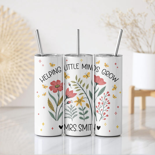 Personalized Helping Little Minds Grow Insulated Tumbler
