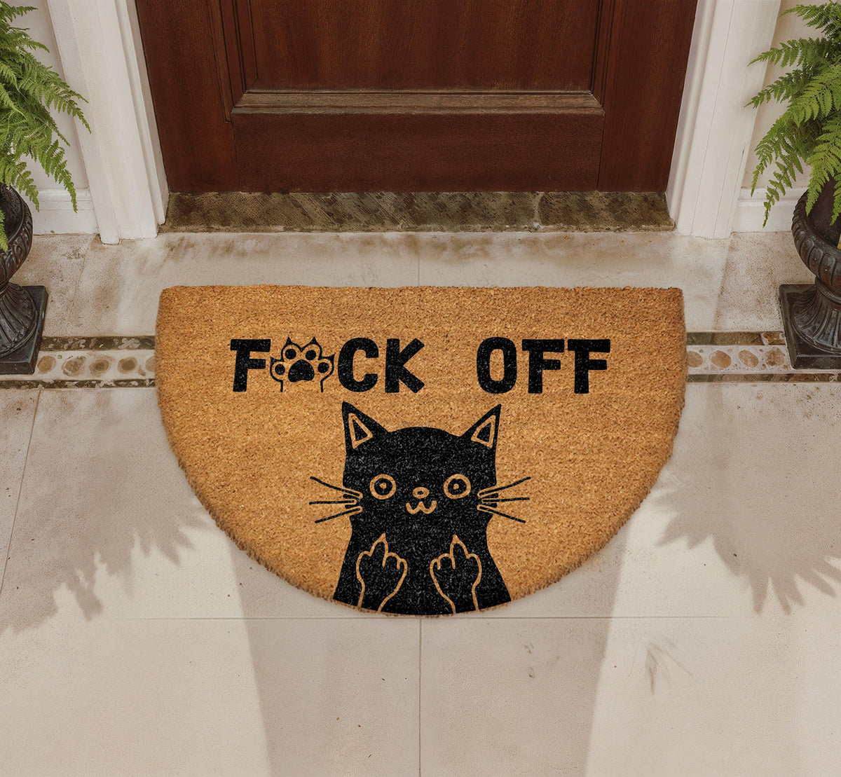 Funny Cat Doormat, Sarcastic Entryway Welcome Mat, Pet Lover Gift