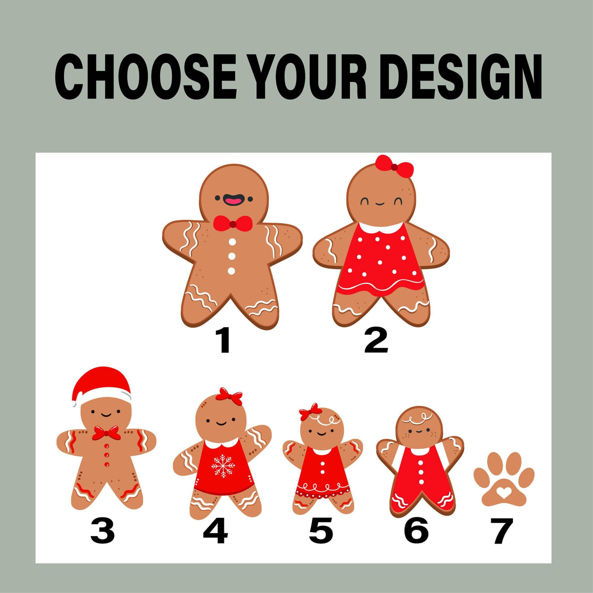 Custom Gingerbread Family Crystal Glass Christmas Ornament, Family Keepsake Gift