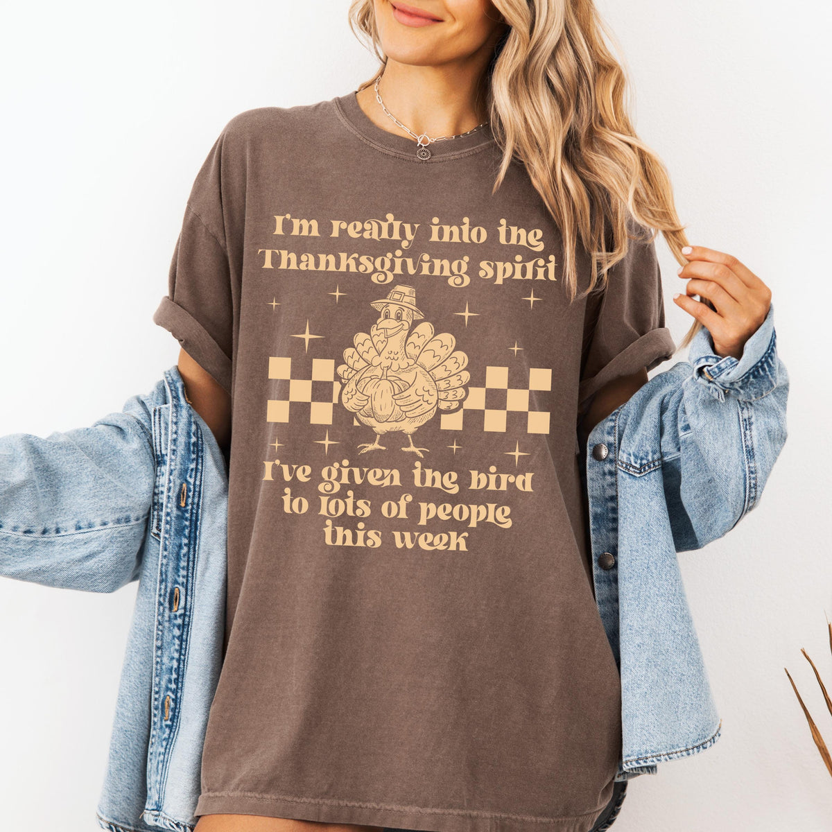I’m Really Into The Thanksgiving Spirit I’ve Given The Bird Comfort Colors® Shirt, Funny Thanksgiving Tee, Sarcastic Turkey Shirt, Fall Tees