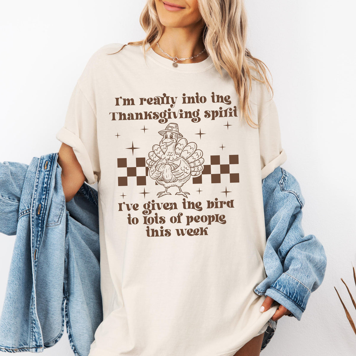 I’m Really Into The Thanksgiving Spirit I’ve Given The Bird Comfort Colors® Shirt, Funny Thanksgiving Tee, Sarcastic Turkey Shirt, Fall Tees