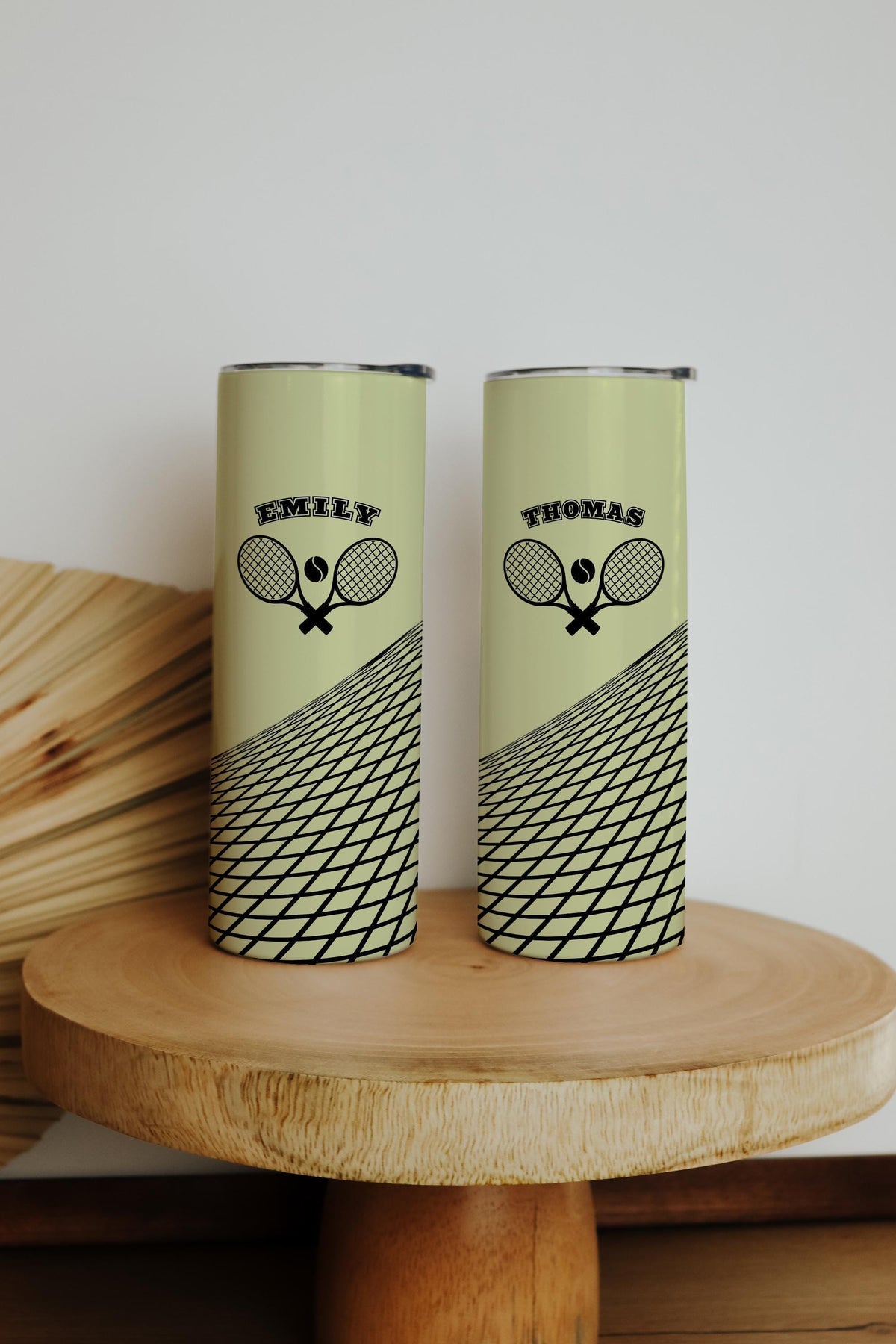 Custom Name Tennis Tumbler, Tennis Racket Cup, Personalized Tennis Player Gift