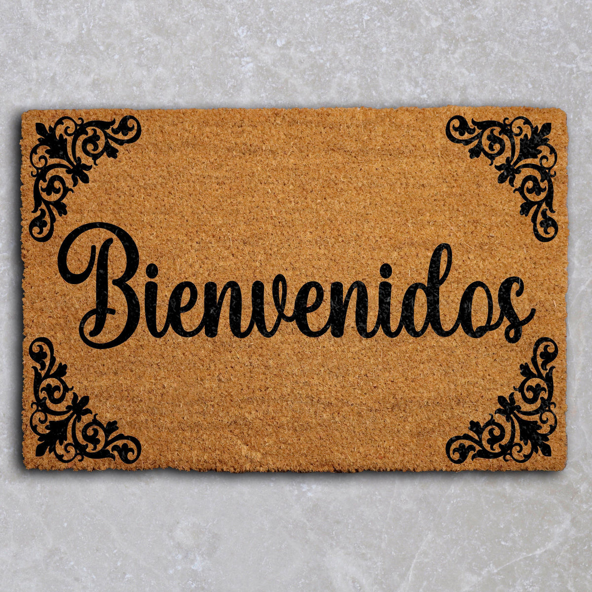 Bienvenidos Doormat, Elegant Spanish Welcome Mat, Cute Housewarming Gift
