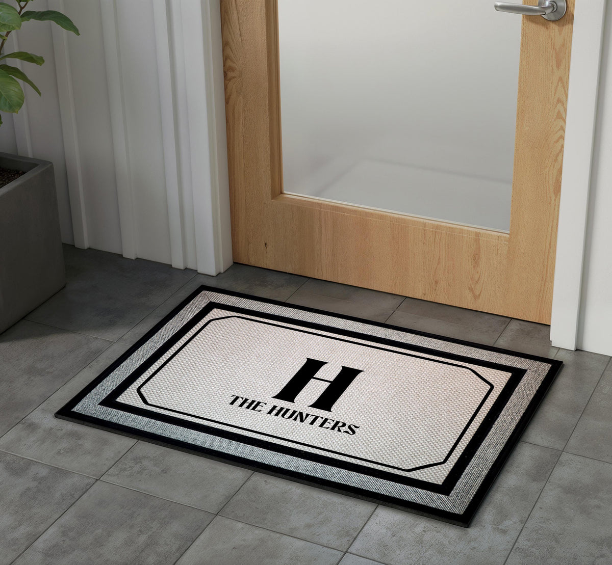 Personalized Monogram Doormat, Custom Family Name Welcome Mat