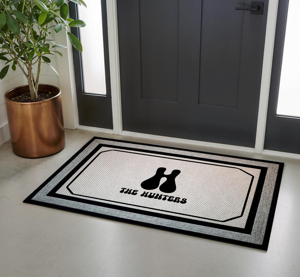 Personalized Monogram Doormat, Custom Family Name Welcome Mat