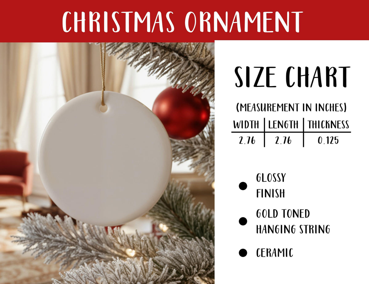 Personalized Baby Announcement Ornament, Custom Ceramic Keepsake