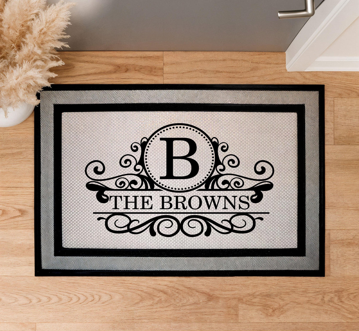 Personalized Family Name & Initial Doormat, Customizable Welcome Mat, Unique Housewarming Gift