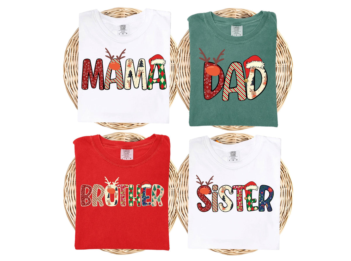 Comfort Colors® Personalized Christmas Family 2026 Shirt, Christmas Party Matching Tees, Reindeer Merry Xmas Shirts, Christmas Squad Shirt