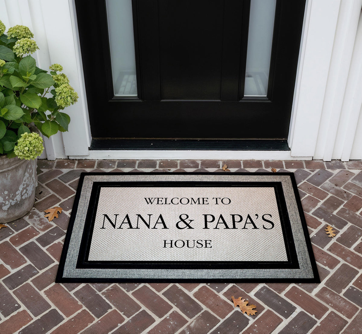Welcome to Nana and Papa’s House Doormat, Custom Couple Names Welcome Mat, Personalized Grandparents Gift, Front Porch and Indoor Entry Mat