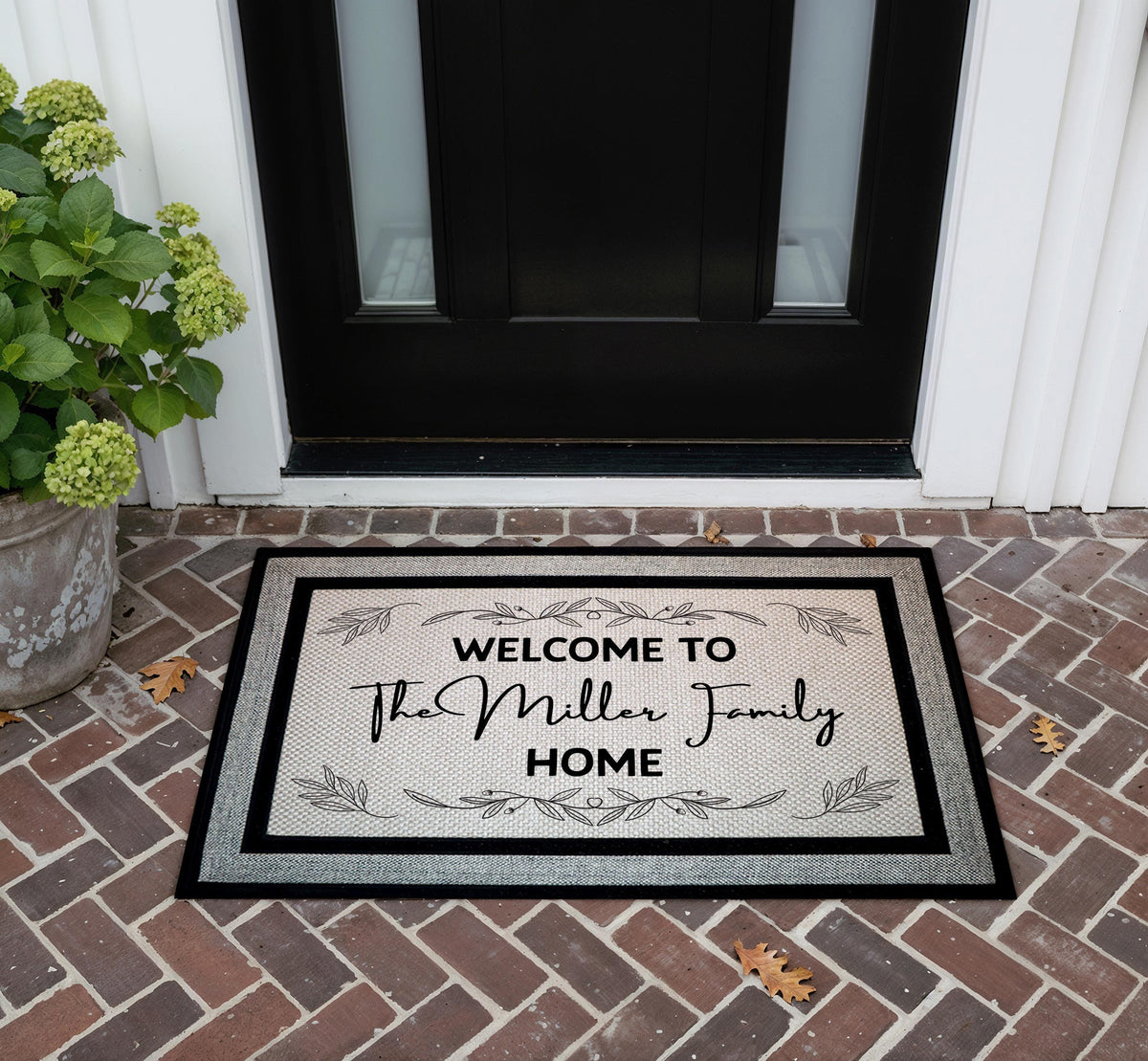 Welcome To Our Home Doormat, Personalized Family Name Welcome Mat, Custom Front Porch Mat, Outdoor Entryway Mat, Housewarming Gift