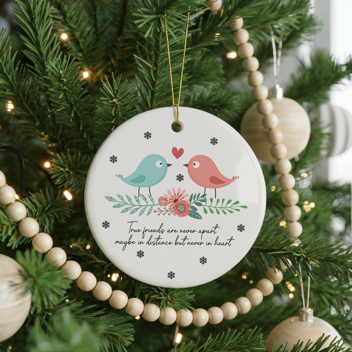 Friendship Birds Ceramic Ornament, Long Distance Gift