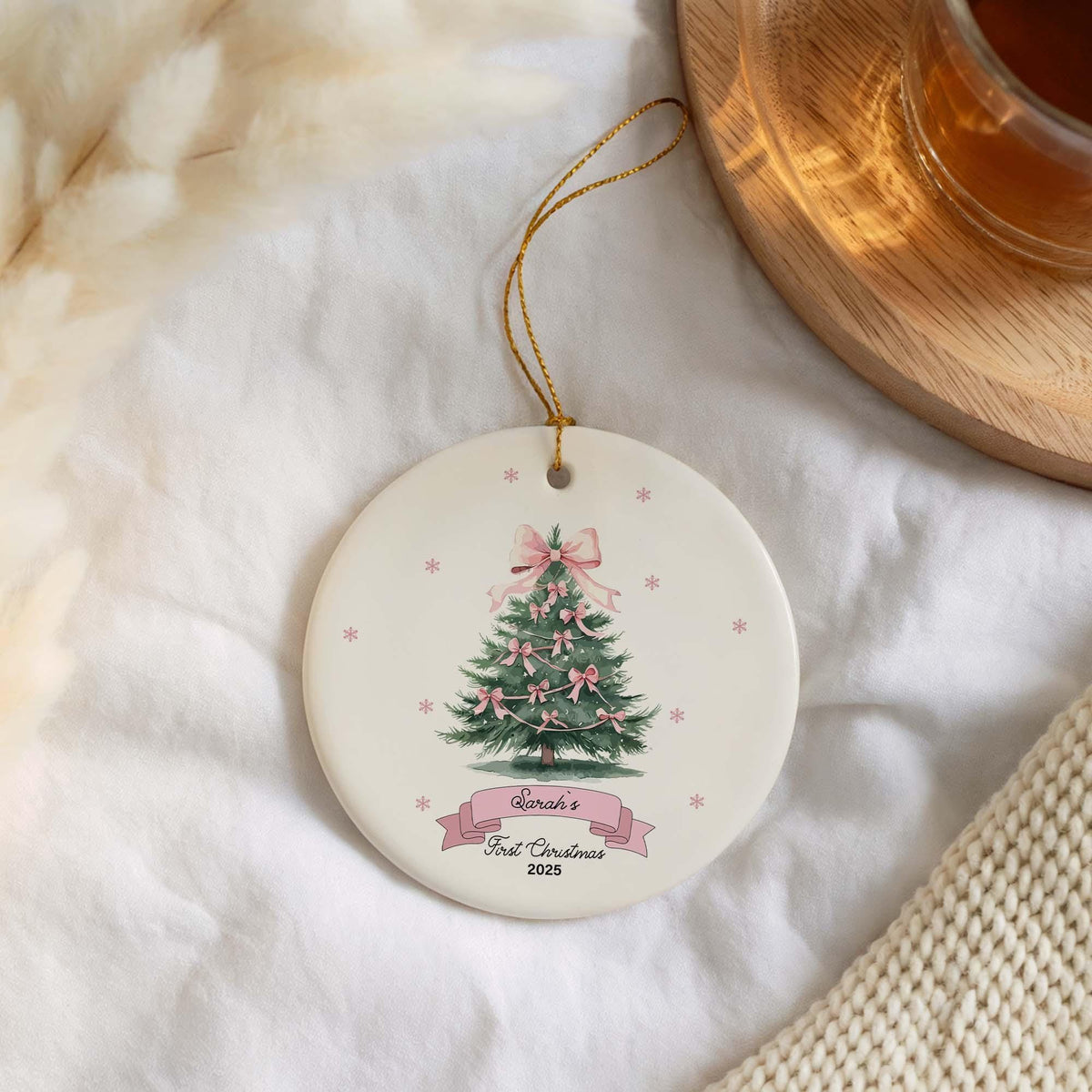 Baby’s First Christmas Ornament, Custom Baby Name Ornament, Newborn Christmas Keepsake