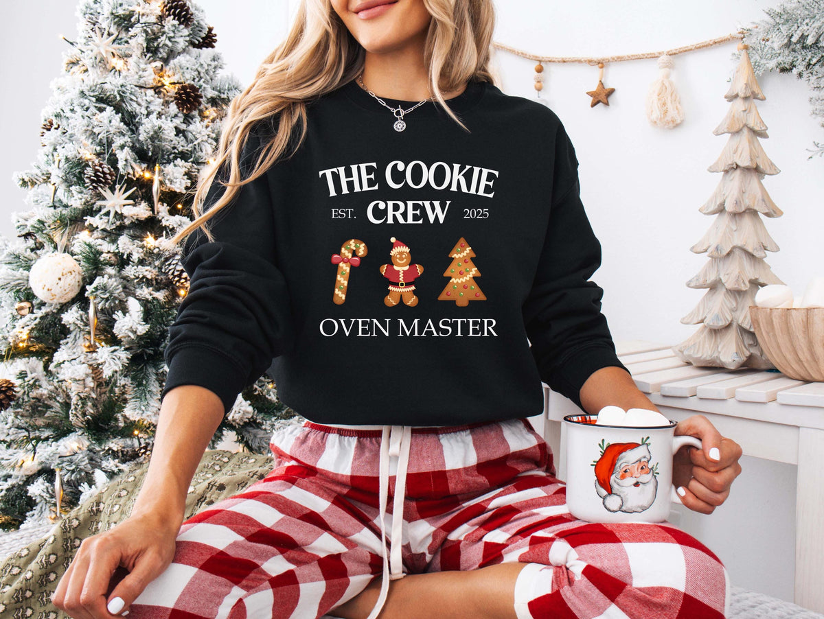 The Cookie Crew Shirt, Christmas Family Matching Tees, Baking Team Xmas Sweat