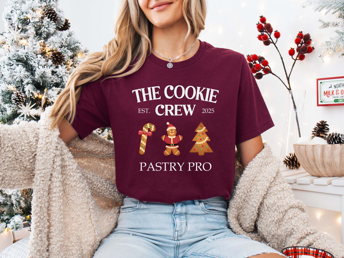 The Cookie Crew Shirt, Christmas Family Matching Tees, Baking Team Xmas Sweat