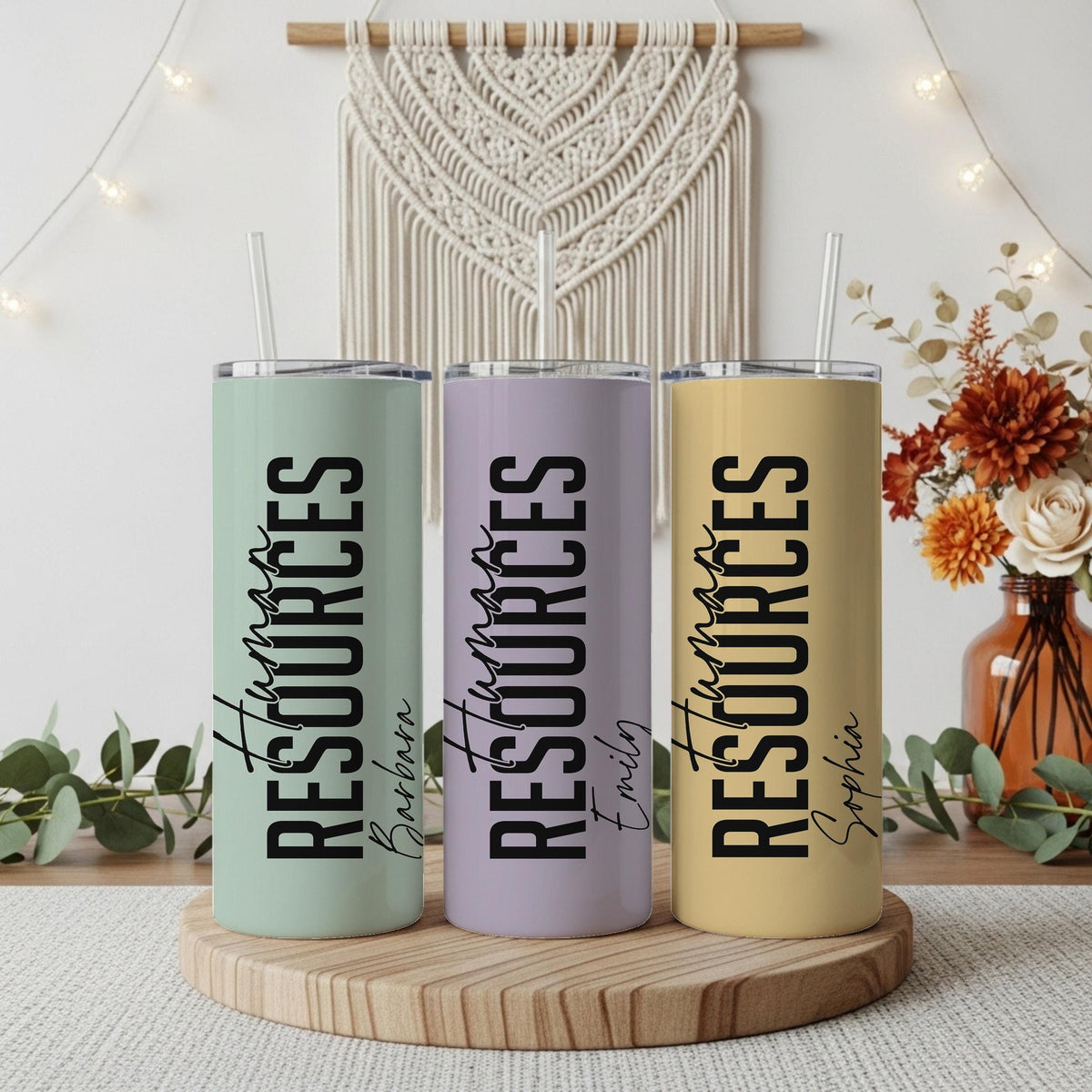 Customizable Human Resources Insulated Tumbler, Personalized HR Department Office Cup