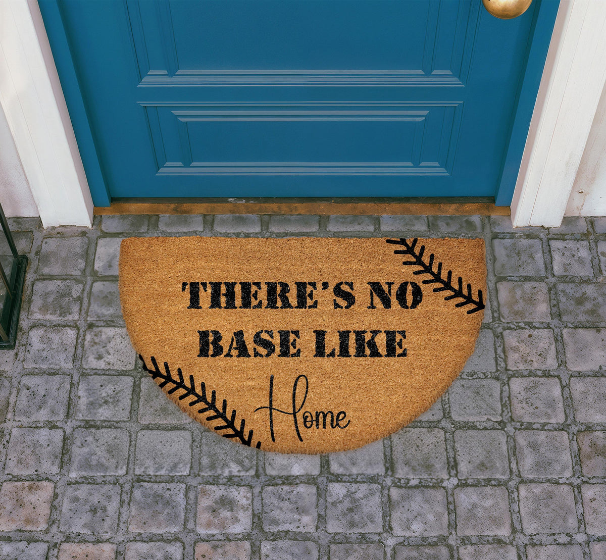 Baseball Doormat, Funny Welcome Mat, Natural Coir Home Decor