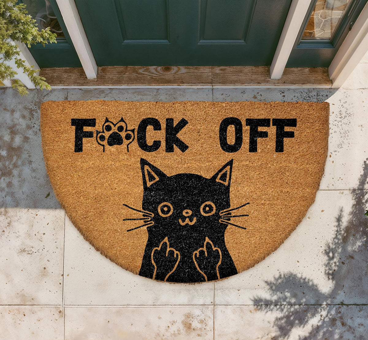 Funny Cat Doormat, Sarcastic Entryway Welcome Mat, Pet Lover Gift