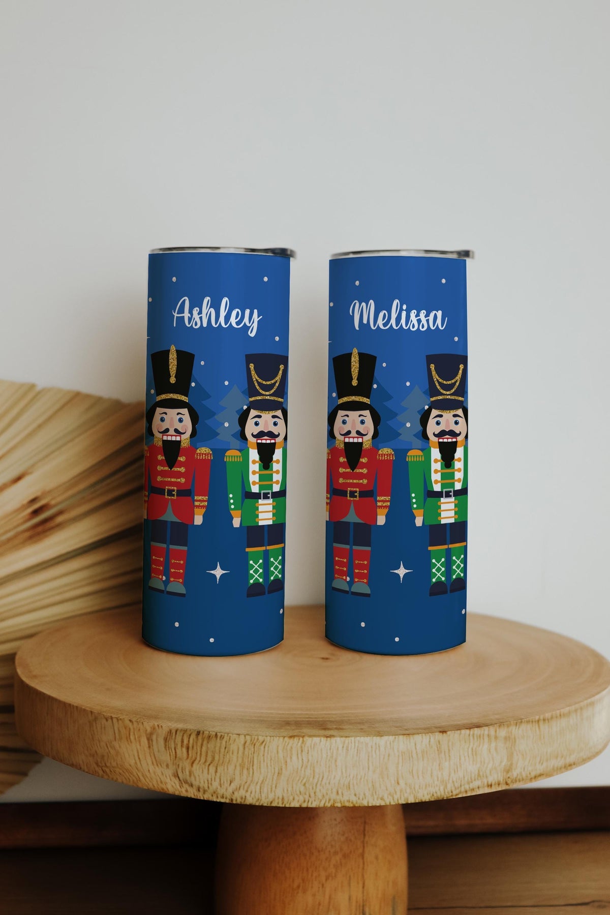 Personalized Nutcracker Christmas Tumbler, Ballet Fan Holiday Present, Festive Travel Cup