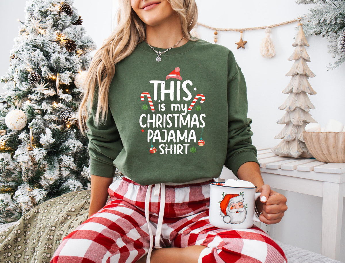 This is My Christmas Pajama Shirt, Merry Xmas Tee, Family Holiday Sweater