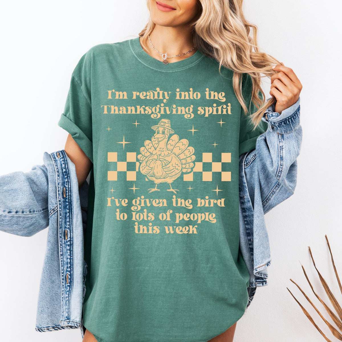 I’m Really Into The Thanksgiving Spirit I’ve Given The Bird Comfort Colors® Shirt, Funny Thanksgiving Tee, Sarcastic Turkey Shirt, Fall Tees