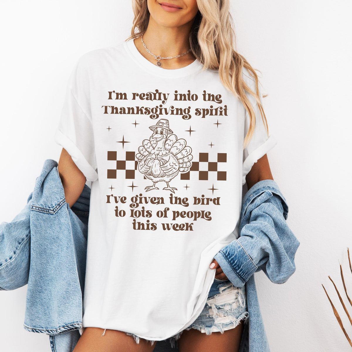 I’m Really Into The Thanksgiving Spirit I’ve Given The Bird Comfort Colors® Shirt, Funny Thanksgiving Tee, Sarcastic Turkey Shirt, Fall Tees