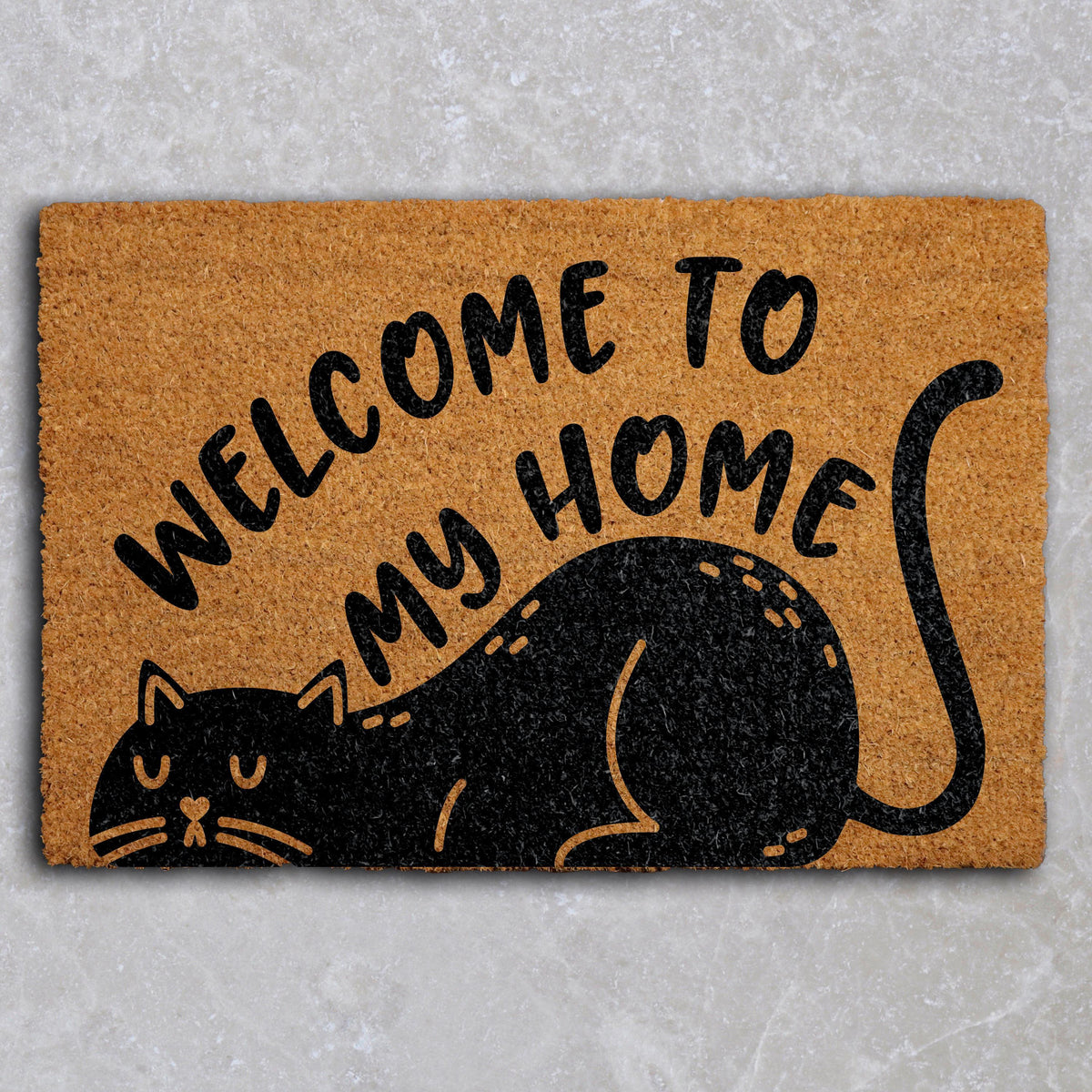 Welcome To My Home Doormat, Cat Welcome Mat, Funny Cat Door Mat, Cat Owner Doormat