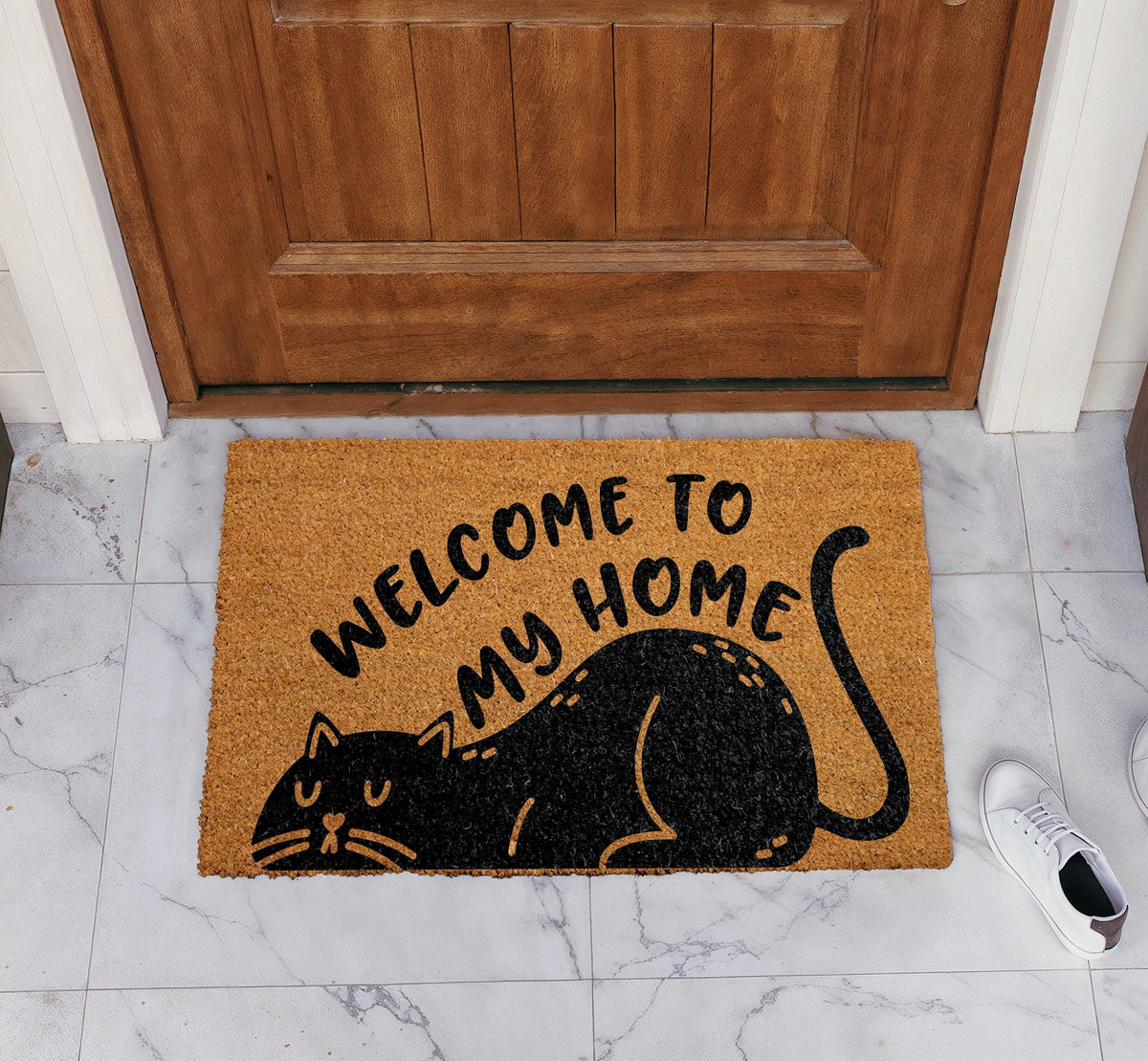 Welcome To My Home Doormat, Cat Welcome Mat, Funny Cat Door Mat, Cat Owner Doormat