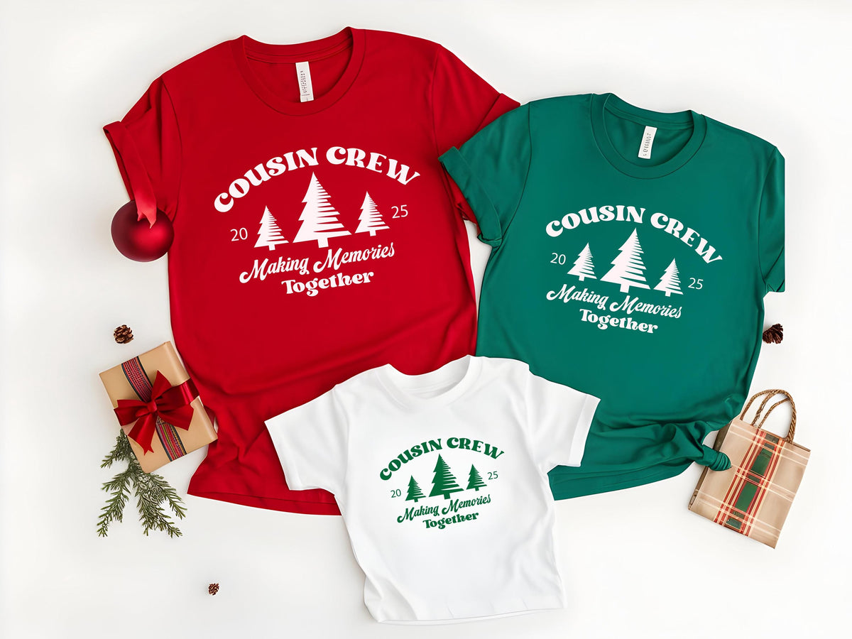 Cousin Crew Christmas Shirt, Making Memories Together Tees, Xmas Cousins Matching Sweater