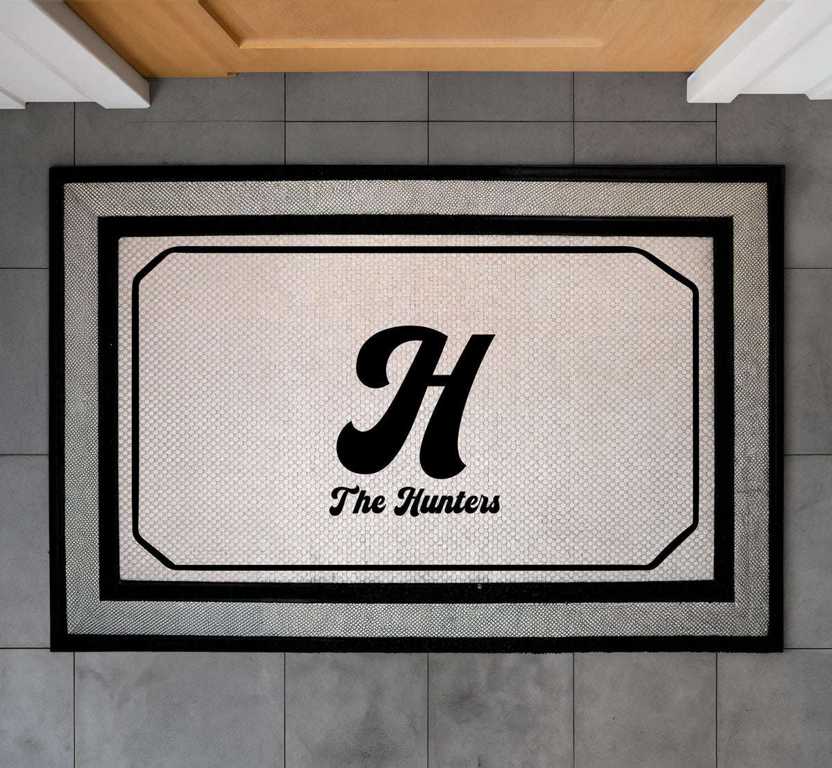 Personalized Monogram Doormat, Custom Family Name Welcome Mat