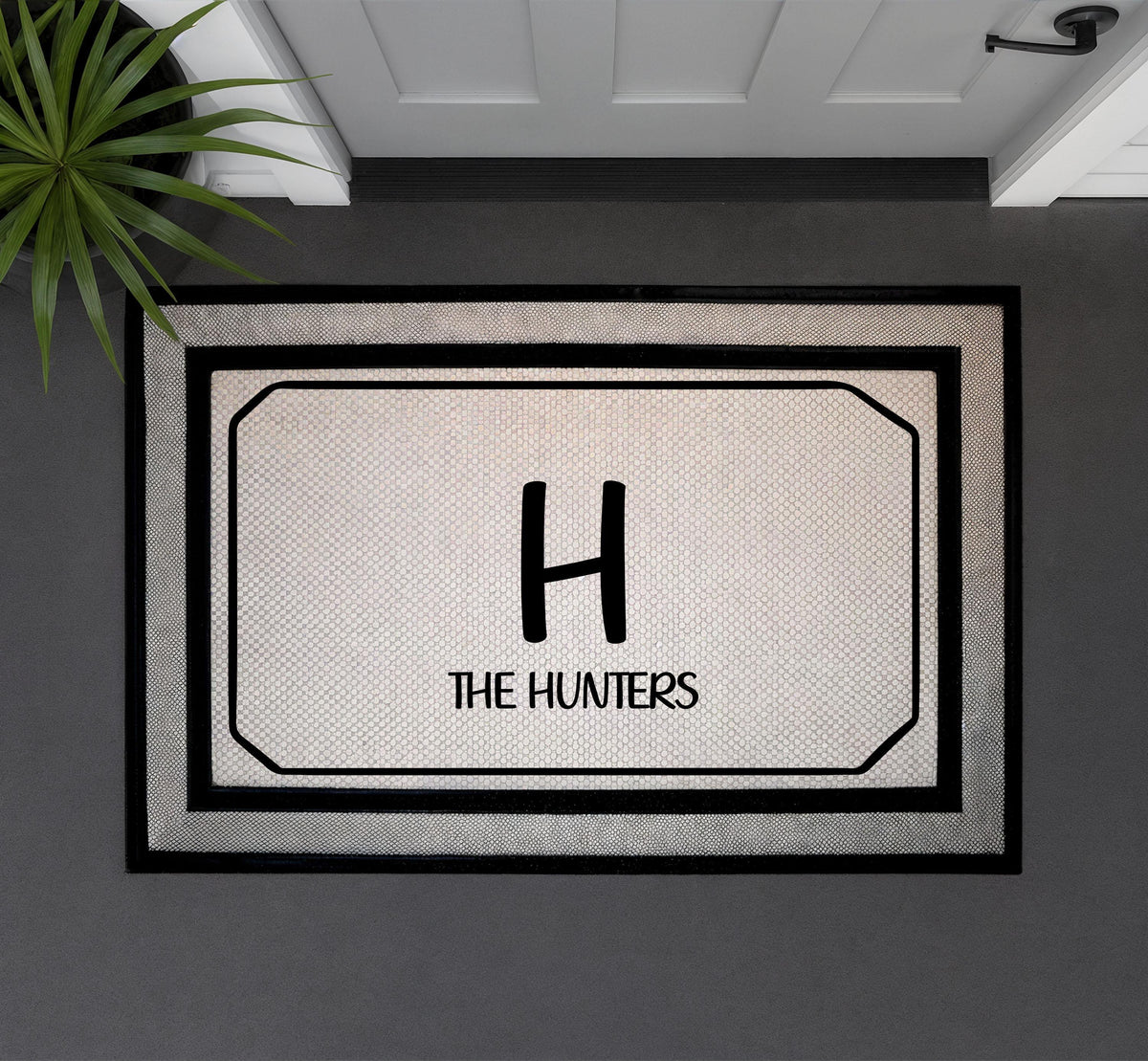 Personalized Monogram Doormat, Custom Family Name Welcome Mat