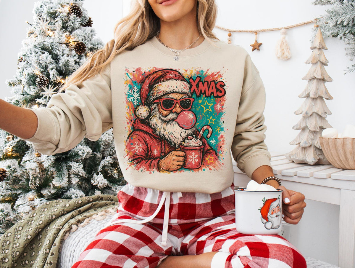 Funny Santa Claus Christmas Sweatshirt, Nasty Santa Sweater, Retro Xmas Hoodie, Winter Season Sweatshirt, Festive Holiday Sweater, Xmas Gift