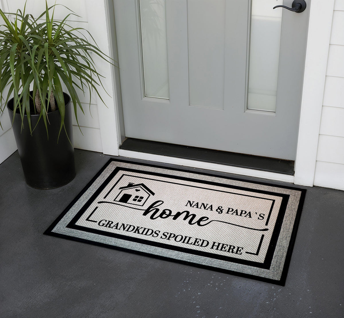 Grandkids Spoiled Here Doormat, Grandparents Welcome Mat, Grandparent Housewarming Gift
