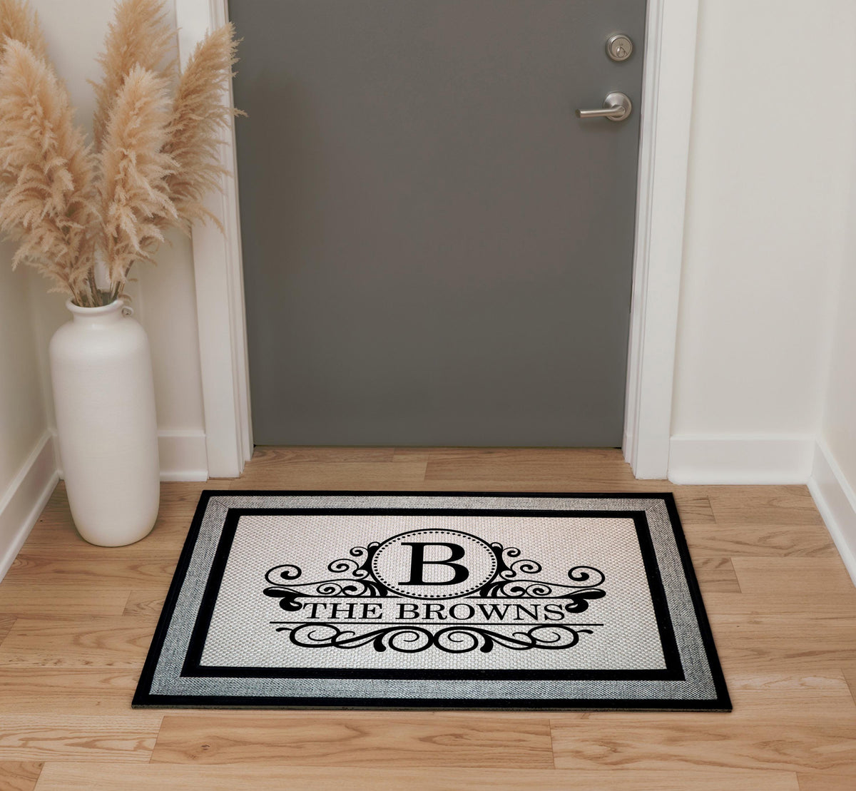 Personalized Family Name & Initial Doormat, Customizable Welcome Mat, Unique Housewarming Gift