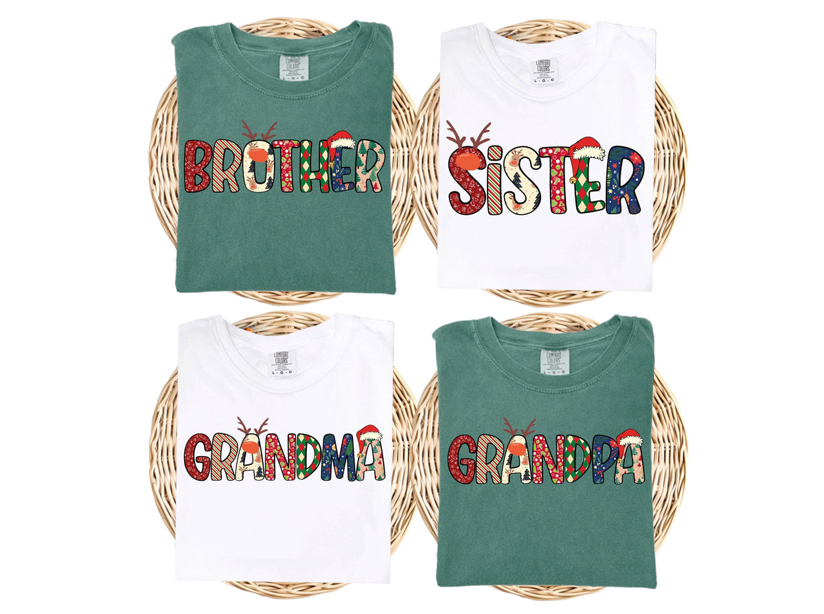 Comfort Colors® Personalized Christmas Family 2026 Shirt, Christmas Party Matching Tees, Reindeer Merry Xmas Shirts, Christmas Squad Shirt