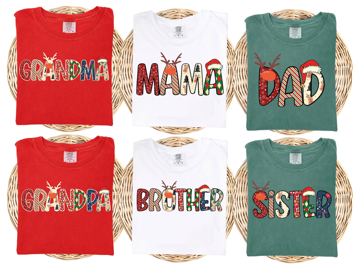 Comfort Colors® Personalized Christmas Family 2026 Shirt, Christmas Party Matching Tees, Reindeer Merry Xmas Shirts, Christmas Squad Shirt