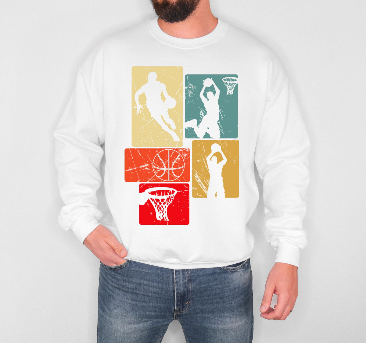 Basketball Crew Sweatshirt, Basketball Player Sweater, Basketball Lover Gift, Basketball Team Hoodie, Basketball Season Family Crewneck