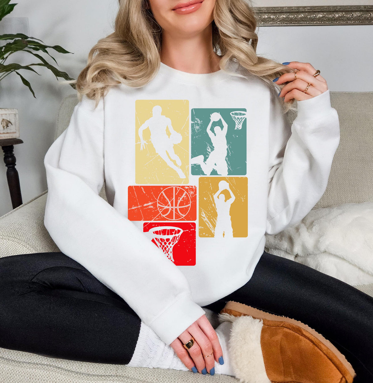Basketball Crew Sweatshirt, Basketball Player Sweater, Basketball Lover Gift, Basketball Team Hoodie, Basketball Season Family Crewneck