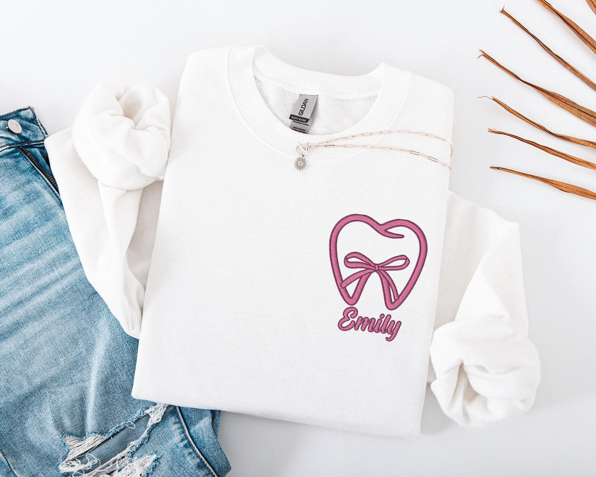 Dentist Embroidery Sweatshirt, Dental Assistant Embroidered Hoodie, Dental School Graduation Sweater, Dental Hygienist Team Sweater