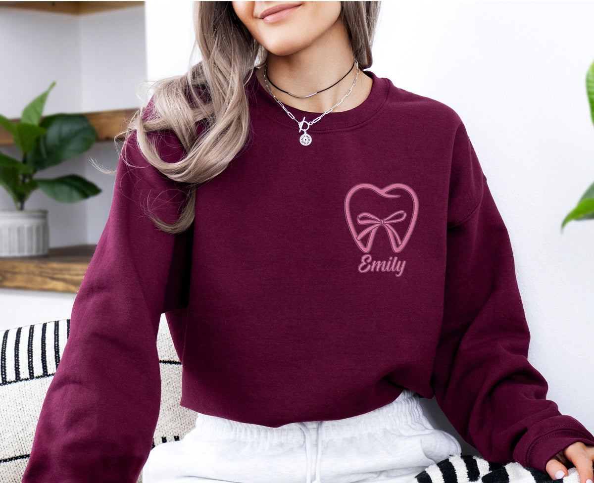 Dentist Embroidery Sweatshirt, Dental Assistant Embroidered Hoodie, Dental School Graduation Sweater, Dental Hygienist Team Sweater