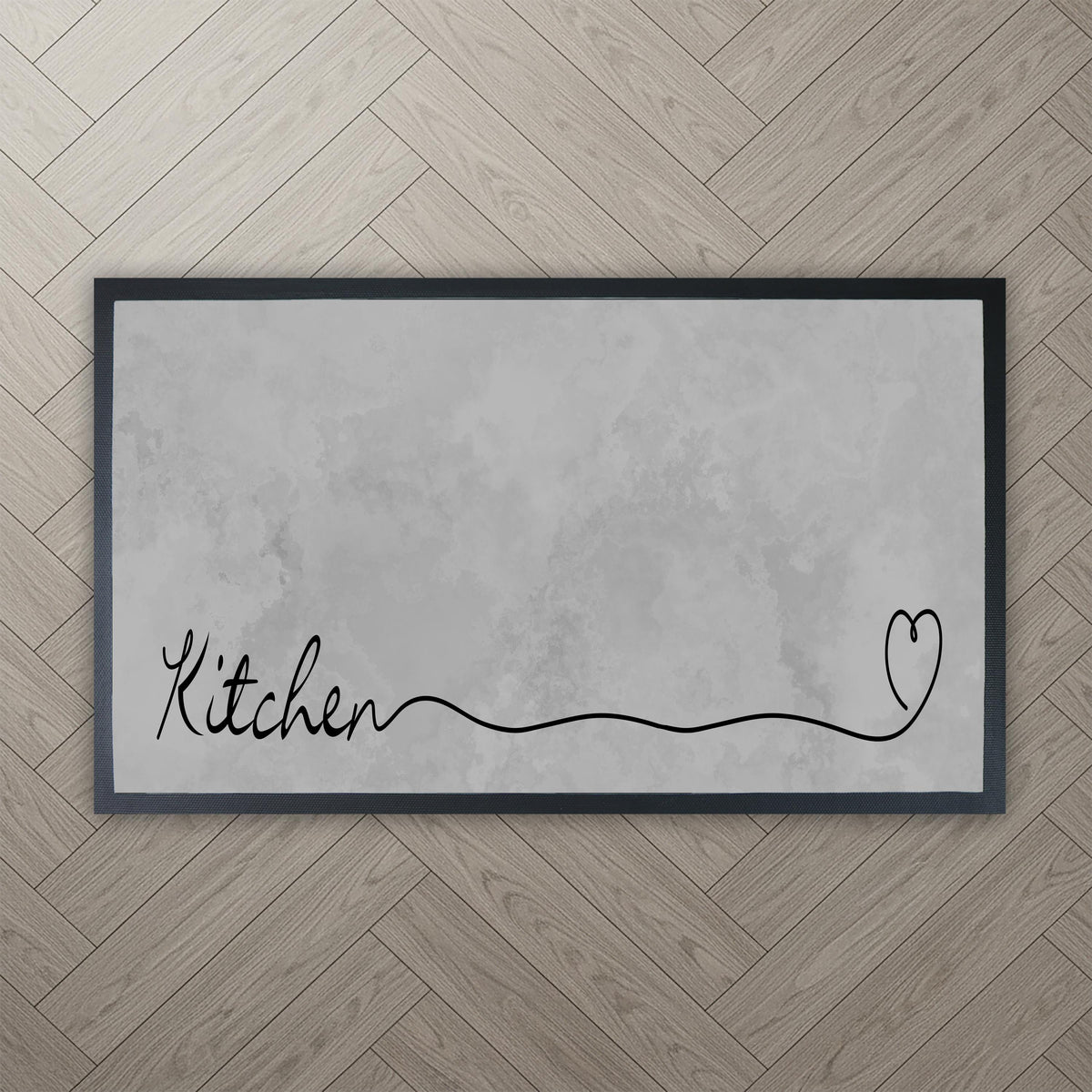 Chalkboard Italian Pizza Kitchen Mat, Non-Slip Easy Clean Floor Decor