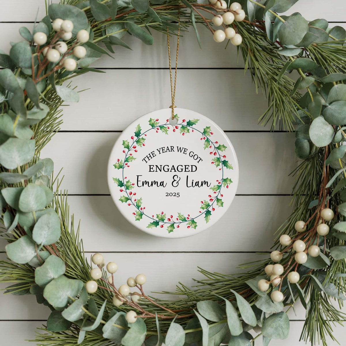 The Year We Got Engaged Ornament, Couples Engagement Gift