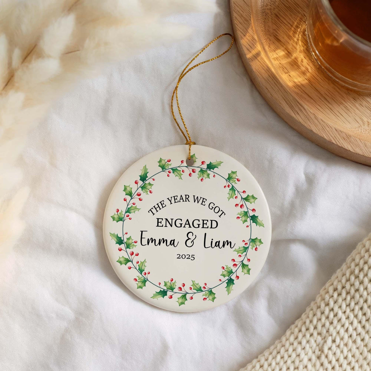 The Year We Got Engaged Ornament, Couples Engagement Gift