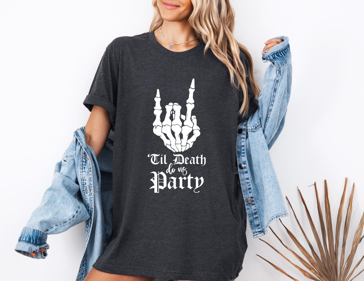 Bride or Die T-Shirts, Gothic Bridal Shower Tees, Bachelorette Party Sweatshirt