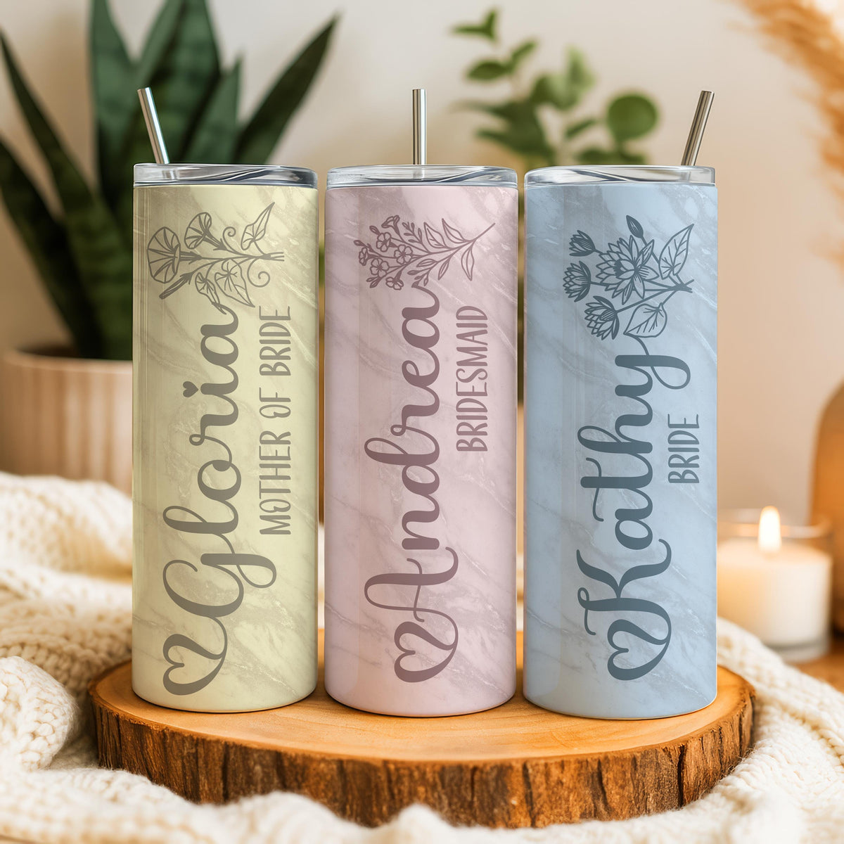 Personalized Bridesmaid Tumbler, Bridal Party Gift, Bachelorette Mug