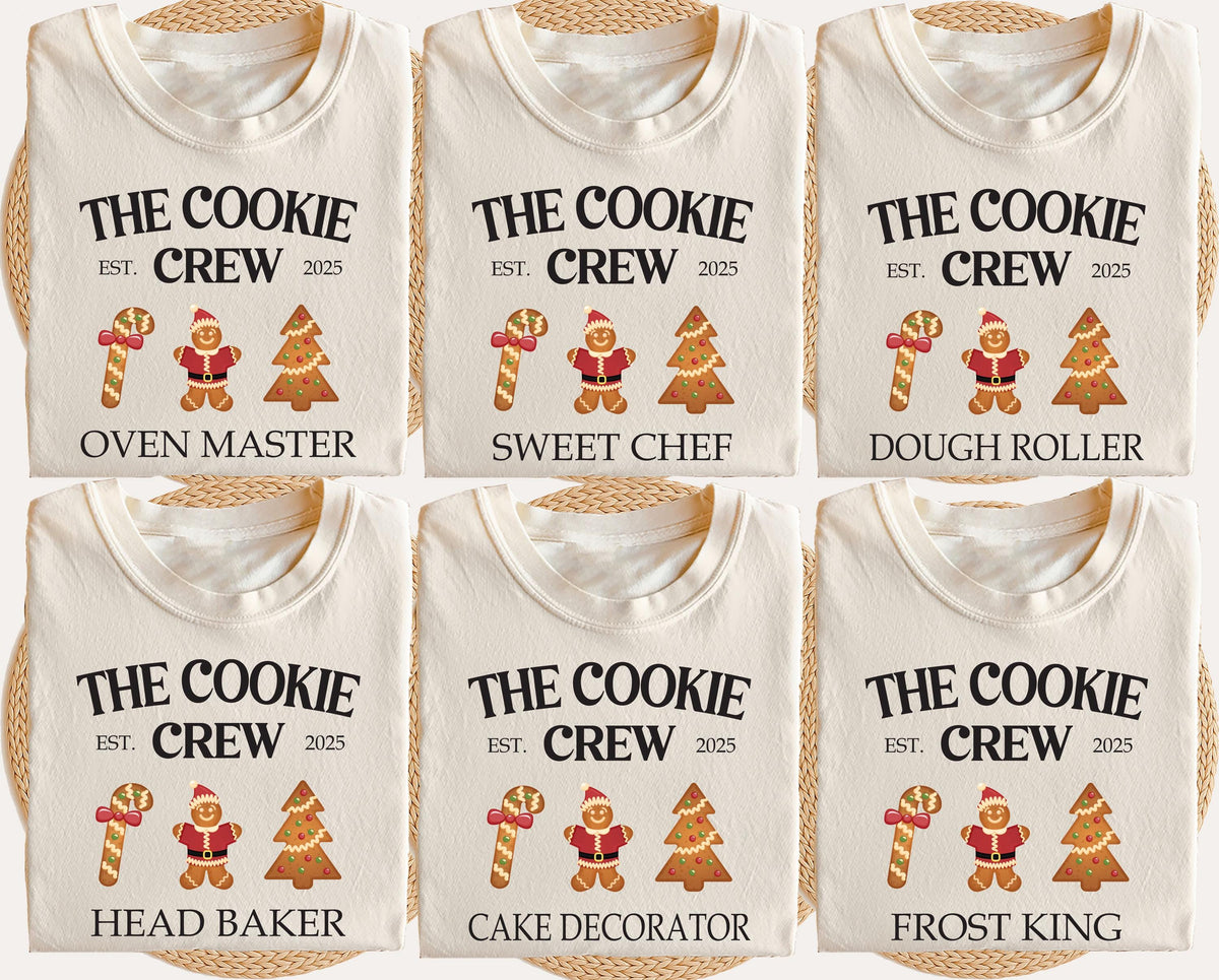 The Cookie Crew Shirt, Christmas Family Matching Tees, Baking Team Xmas Sweat