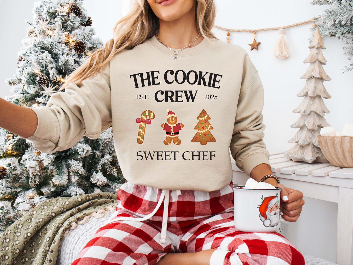 The Cookie Crew Shirt, Christmas Family Matching Tees, Baking Team Xmas Sweat