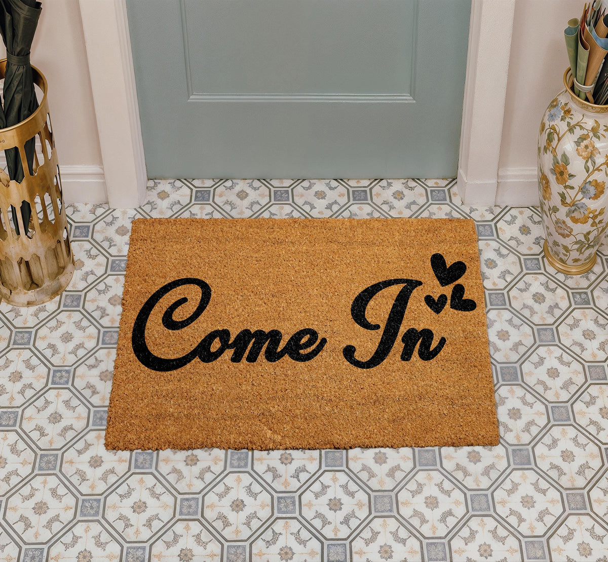 Come In Doormat, Cute Heart Welcome Mat, Cute Home Decor Mat, Stylish And Friendly Rug