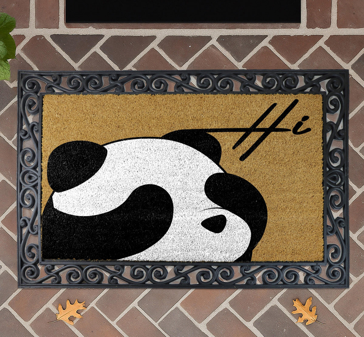 Cute Panda Face Doormat, Adorable Animal Themed Welcome Mat, Animal Lover Entry Rug