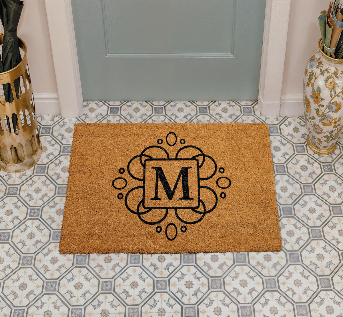 Custom Family Name Doormat, Home Entry Coir Doormat, Personalized Entryway Mat